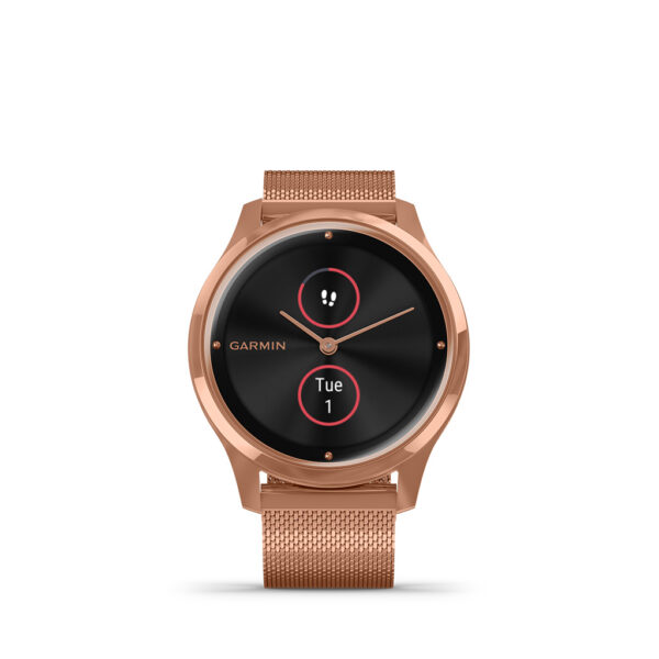 Garmin Vivomove Luxe 42mm Rose Gold Milanese Band 010-02241-04