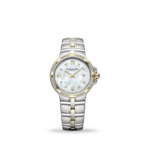 Raymond Weil Parsifal Quartz 30mm Diamond Bezel Two Tone Bracelet