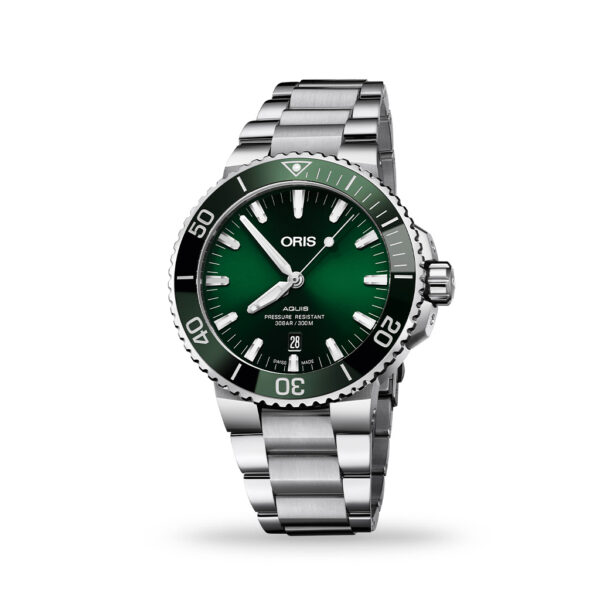 Oris Aquis Date Green Dial 43.5mm Bracelet