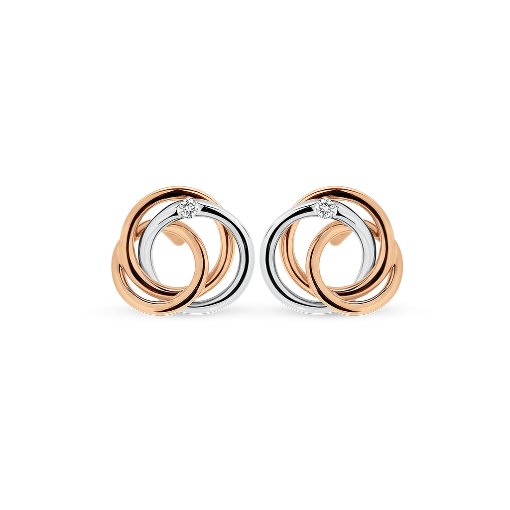 Knot earrings sales rose gold