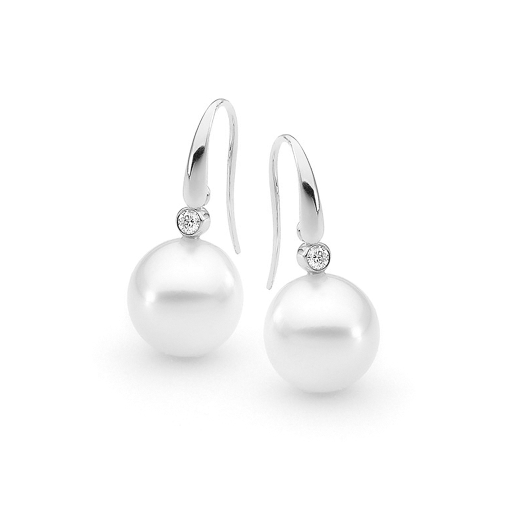 Allure South Sea Pearl Diamond Earrings Gregory Jewellers