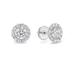 Classic Halo Diamond Stud Earrings | TE2157-0 | Gregory Jewellers