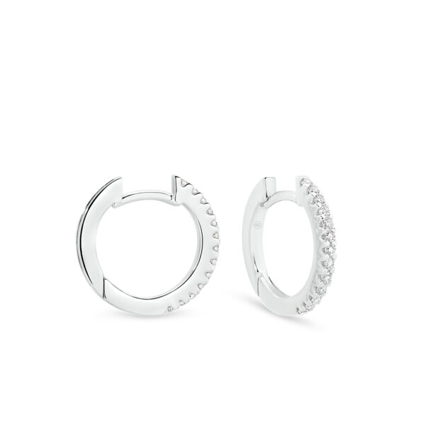 Classic Diamond Hoop Earrings 735451 WG