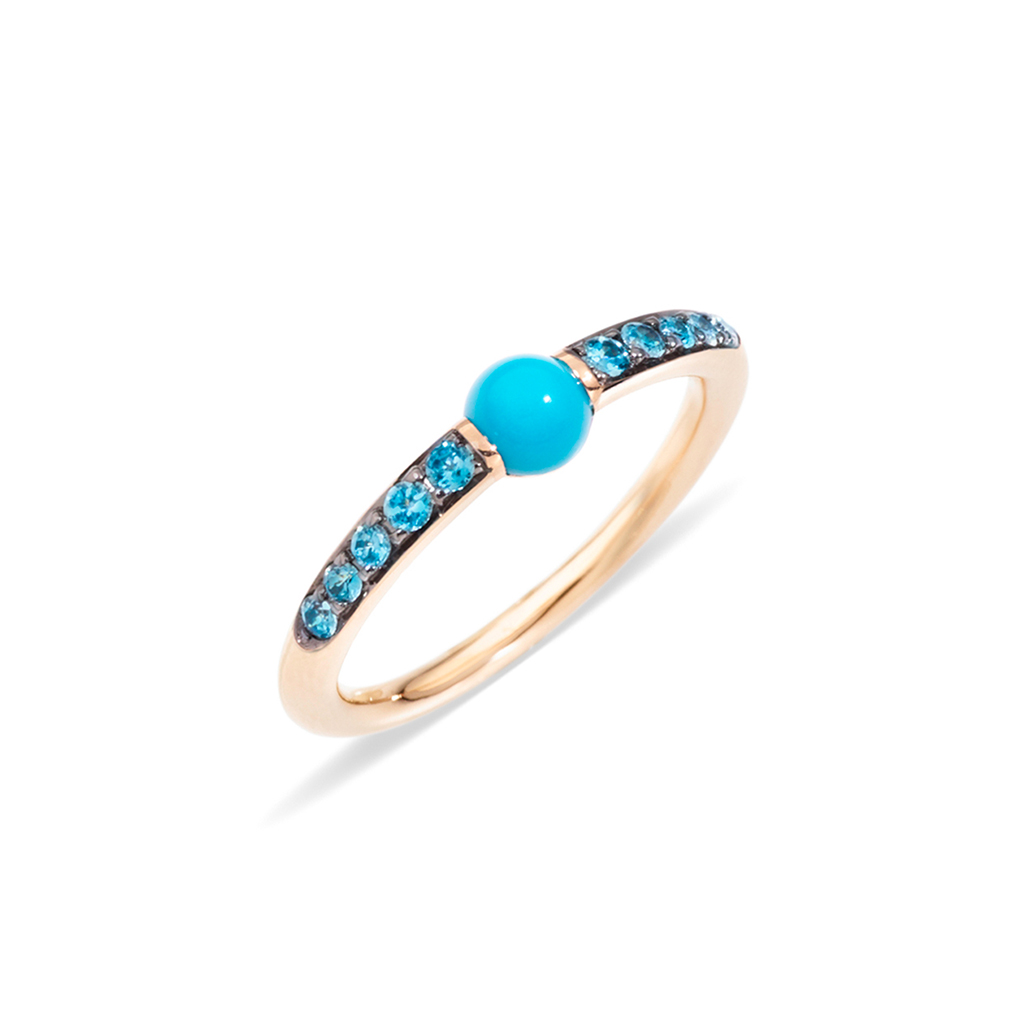 Pomellato M'ama Non M'ama Turquoise & Zircon Ring