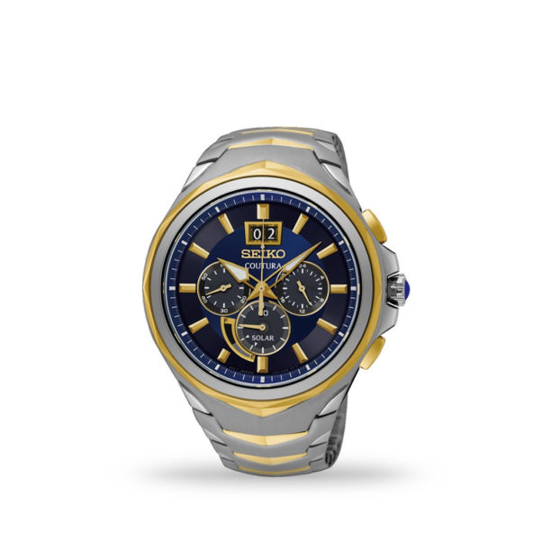 seiko coutura men's steel bracelet chronograph watch