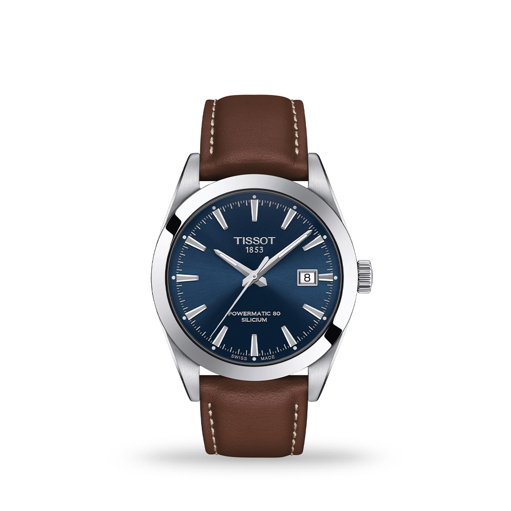 Tissot Gentleman Powermatic 80 Silicium 40mm Leather Strap