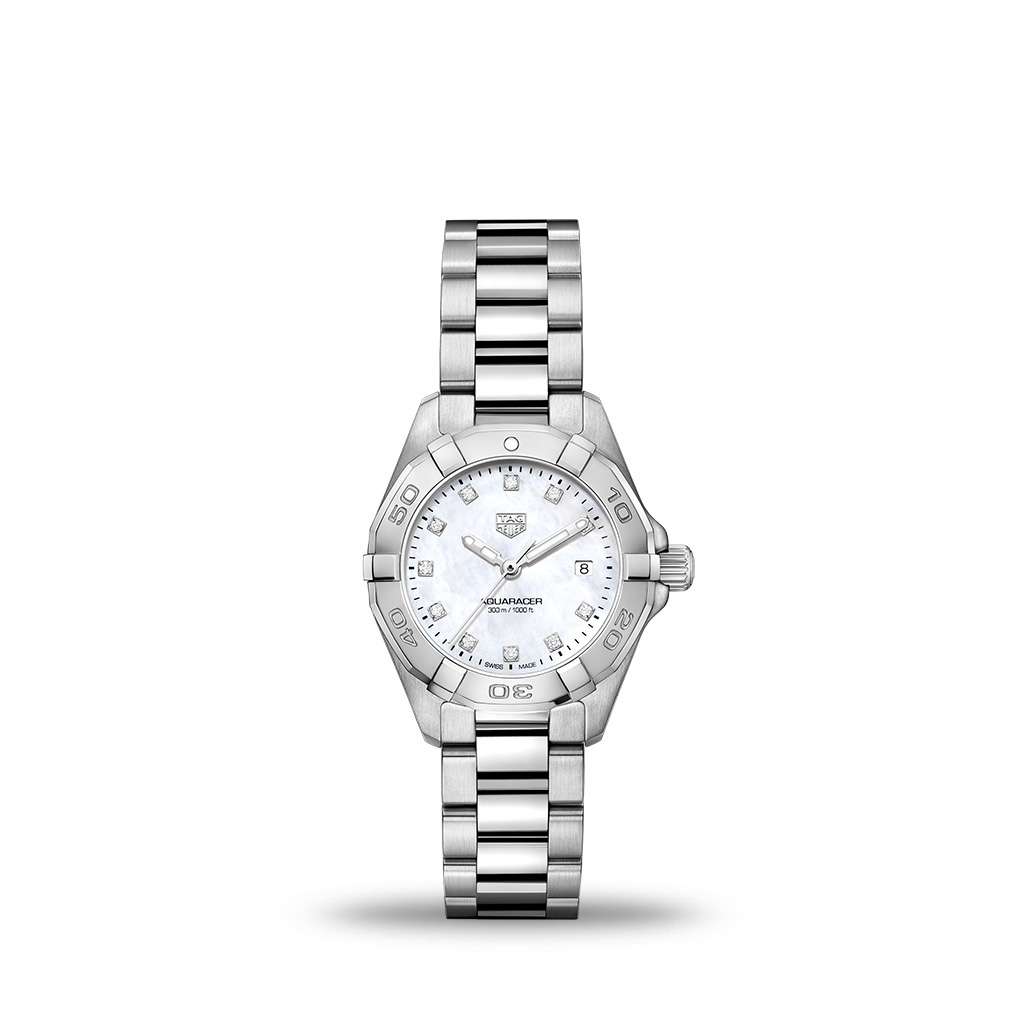 TAG Heuer Aquaracer Quartz 27mm Diamond Dial Bracelet