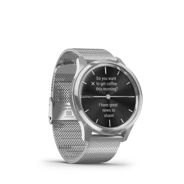 Garmin Vivomove Luxe 42mm Silver Milanese Band 010-02241-03