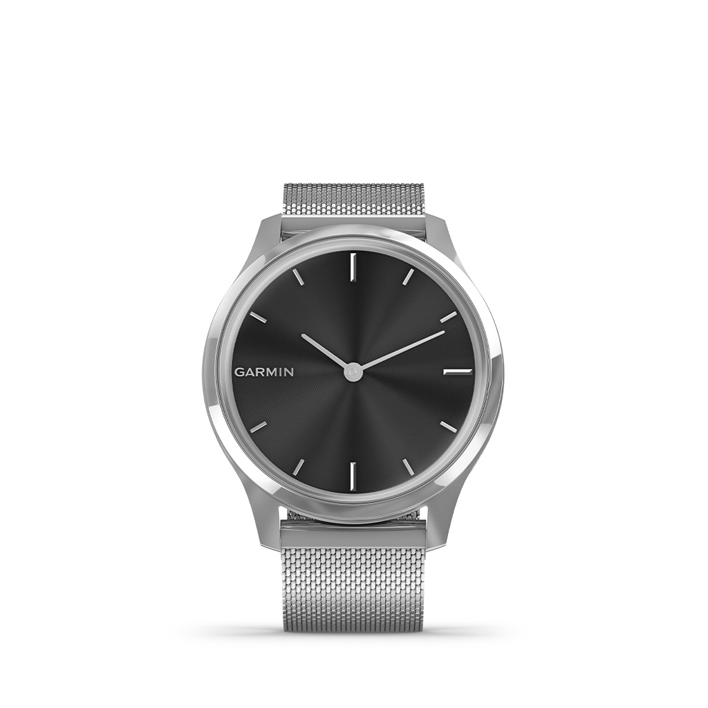 Garmin Vivomove Luxe 42mm Silver Stainless Steel Case Silver Milanese Band