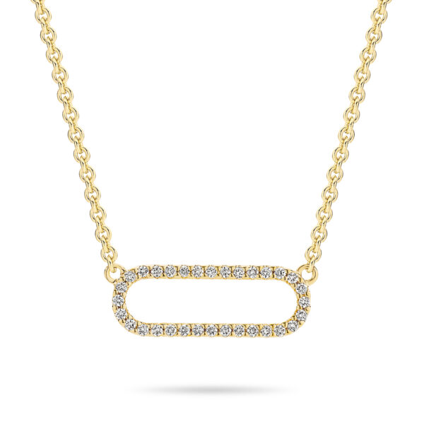 18K Yellow Gold Diamond Claw Set Link Necklace 132062 YG