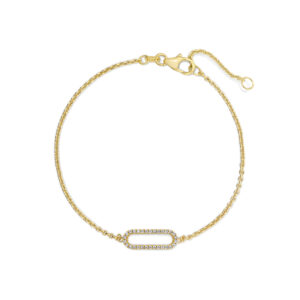 18K Yellow Gold Diamond Claw Set Link Bracelet 430468 YG