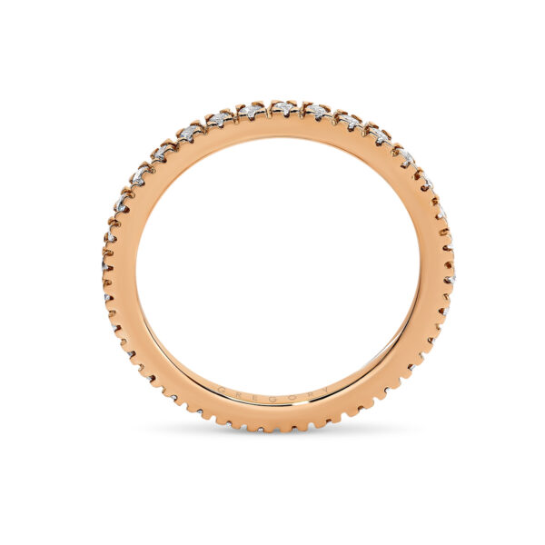 Claw Set Diamond Eternity Band in Rose Gold | B389