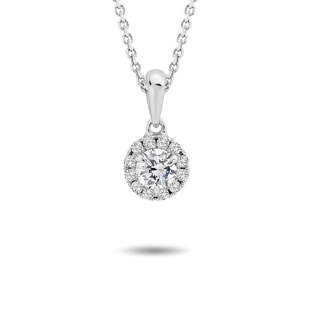 Classic Halo Diamond Pendant