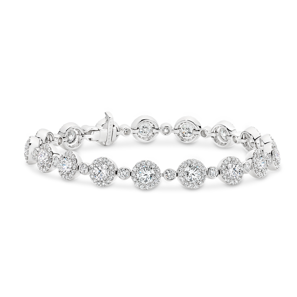 Classic Halo Diamond Bracelet Grand