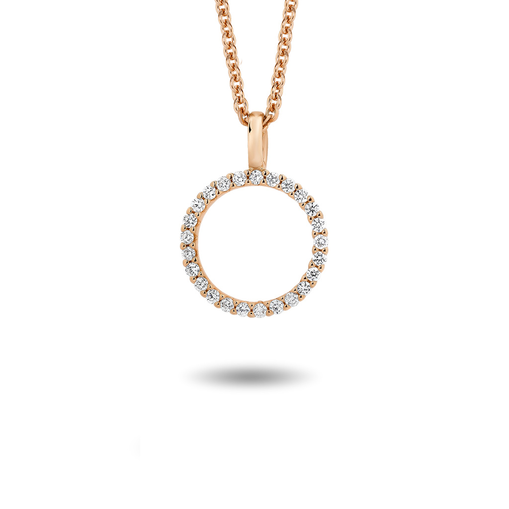 Diamond Eternity Pendant in Rose Gold