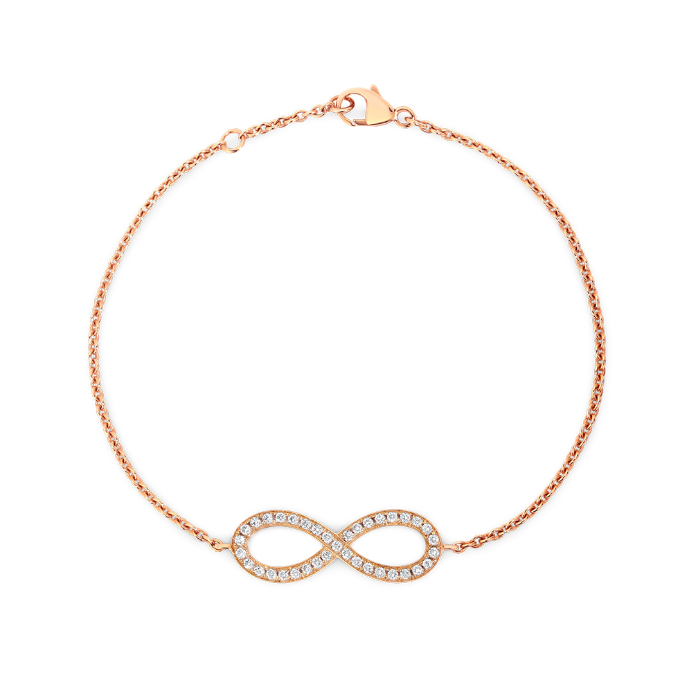 Diamond Infinity Bracelet in Rose Gold