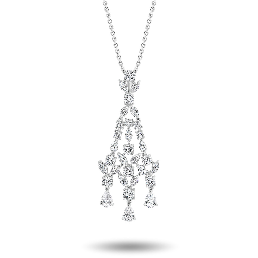 Cubic Zirconia Silver Chandelier Donatella Pendant