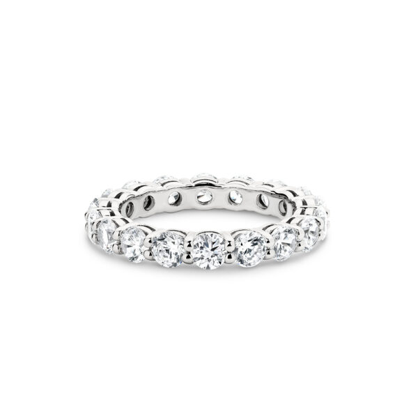 Leyla Rose Cubic Zirconia Silver Round Ellora Eternity Ring LR-R3