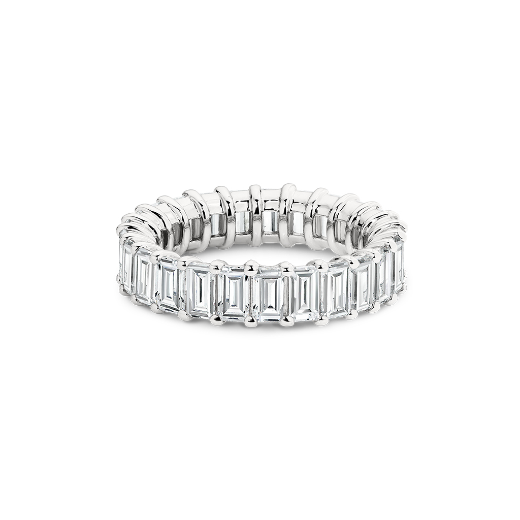 Eva Large Baguette Cubic Zirconia Eternity Ring