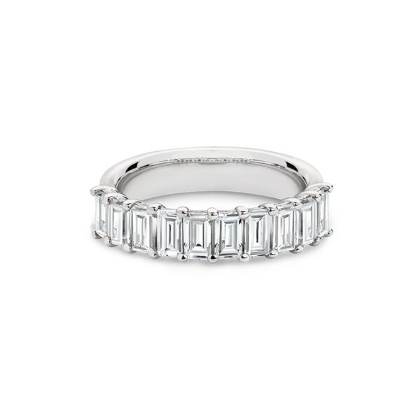 Leyla Rose Cubic Zirconia Silver Large Baguette Eva Dress Ring | LR-R7