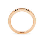 Fine Tapered Pave Set Diamond Band in Rose Gold - Gregory Jewellers