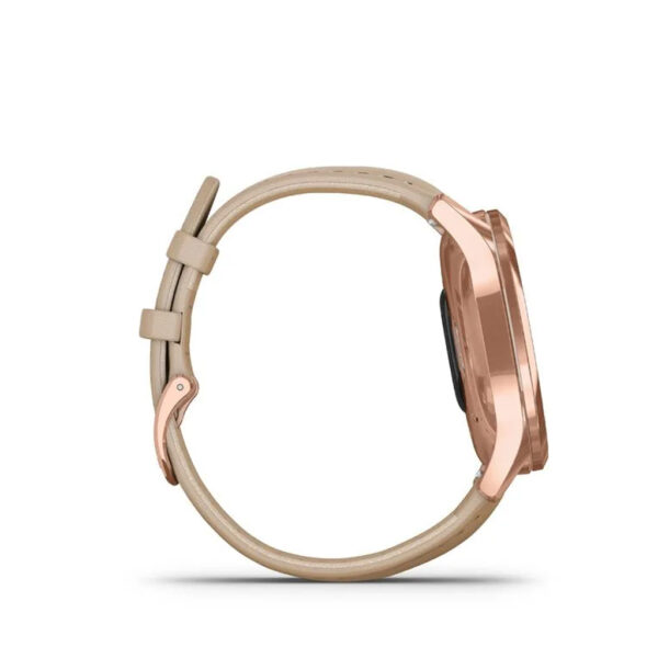 Garmin Vivomove Luxe 42mm 18K Rose Gold PVD Leather Band 010-02241-01