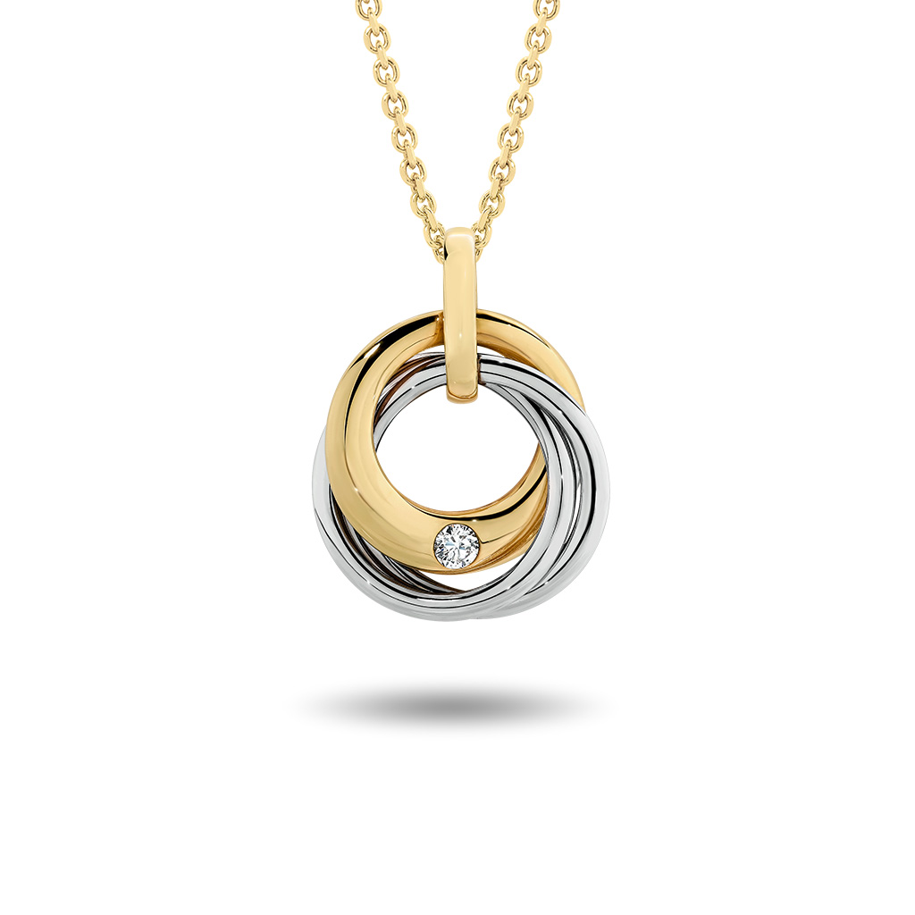 Grand Three Circle Diamond Pendant