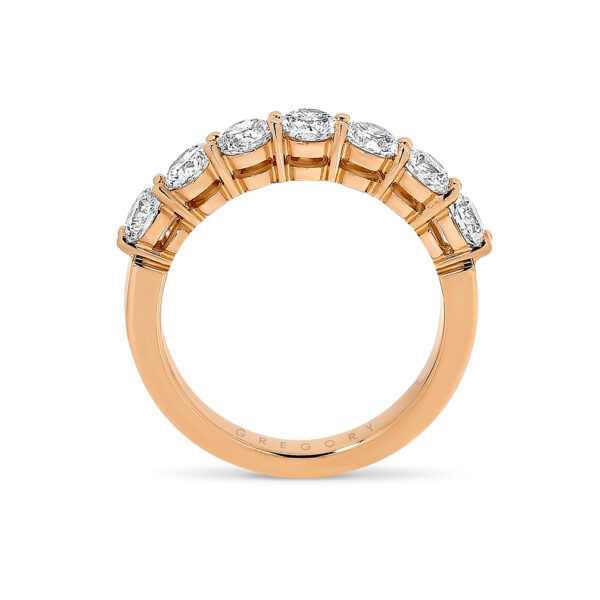 Grand Claw Set Diamond Band in Rose Gold | B484