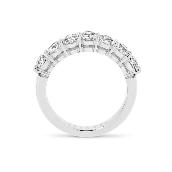 Grand Claw Set Diamond Band in White Gold | B484