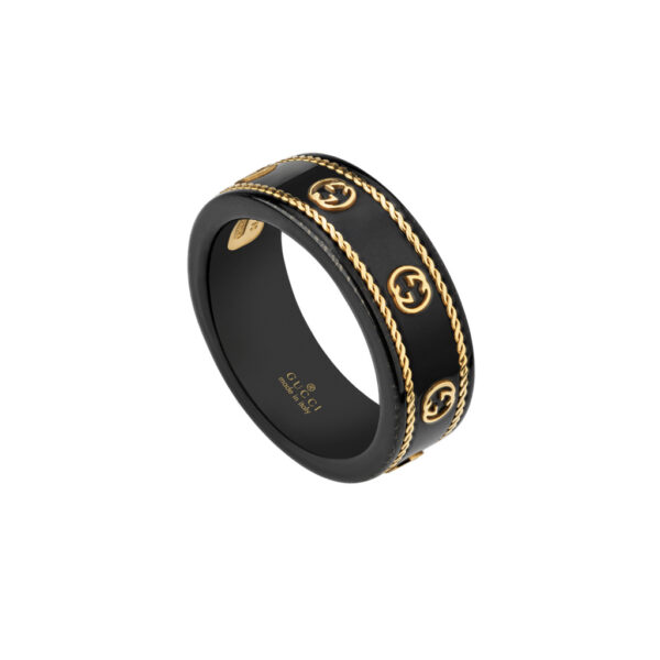 Gucci Icon Ring with Yellow Gold Interlocking G | YBC606826001