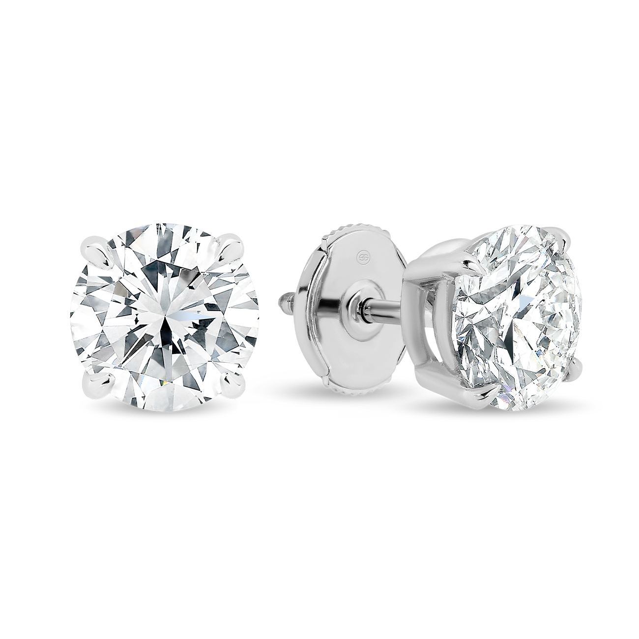 Classic Diamond Studs in White Gold 0.40 0.60ct