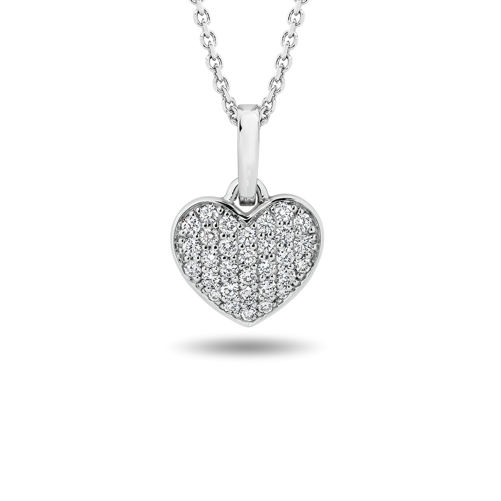 Diamond Heart Necklace in 9ct Rose Gold TGW 0.10ct