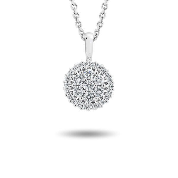 Round Cluster Diamond Pendant | 232630