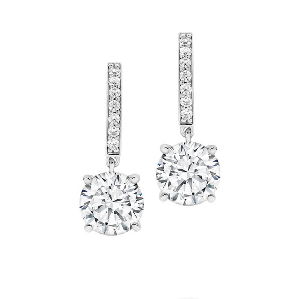 Scarlett Round Pave Cubic Zirconia Earrings