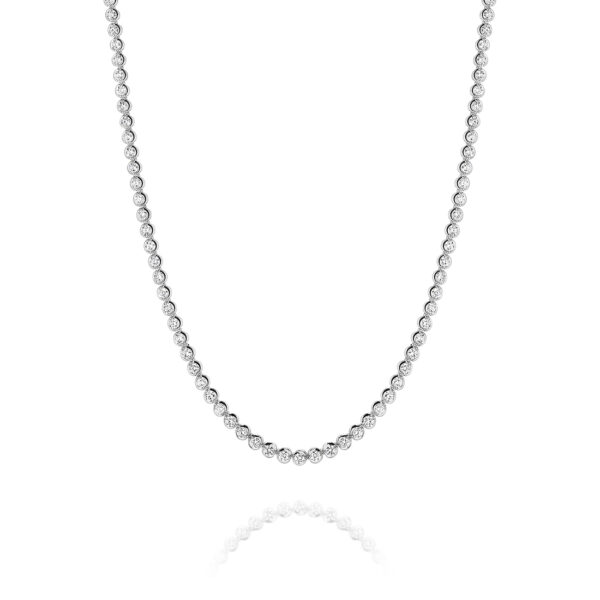 White Gold Classic 3.00ct Diamond Necklace - TPUN082-WG