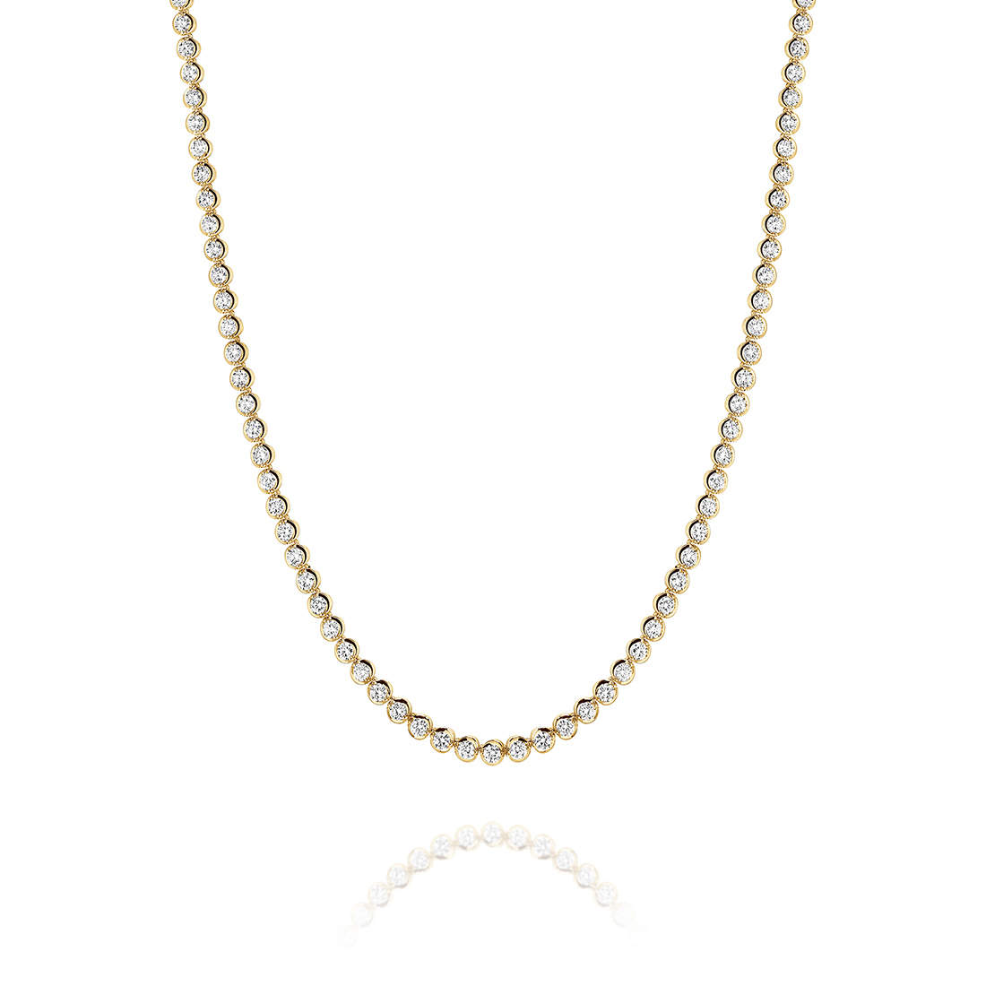 Yellow Gold Classic 3.00ct Diamond Necklace