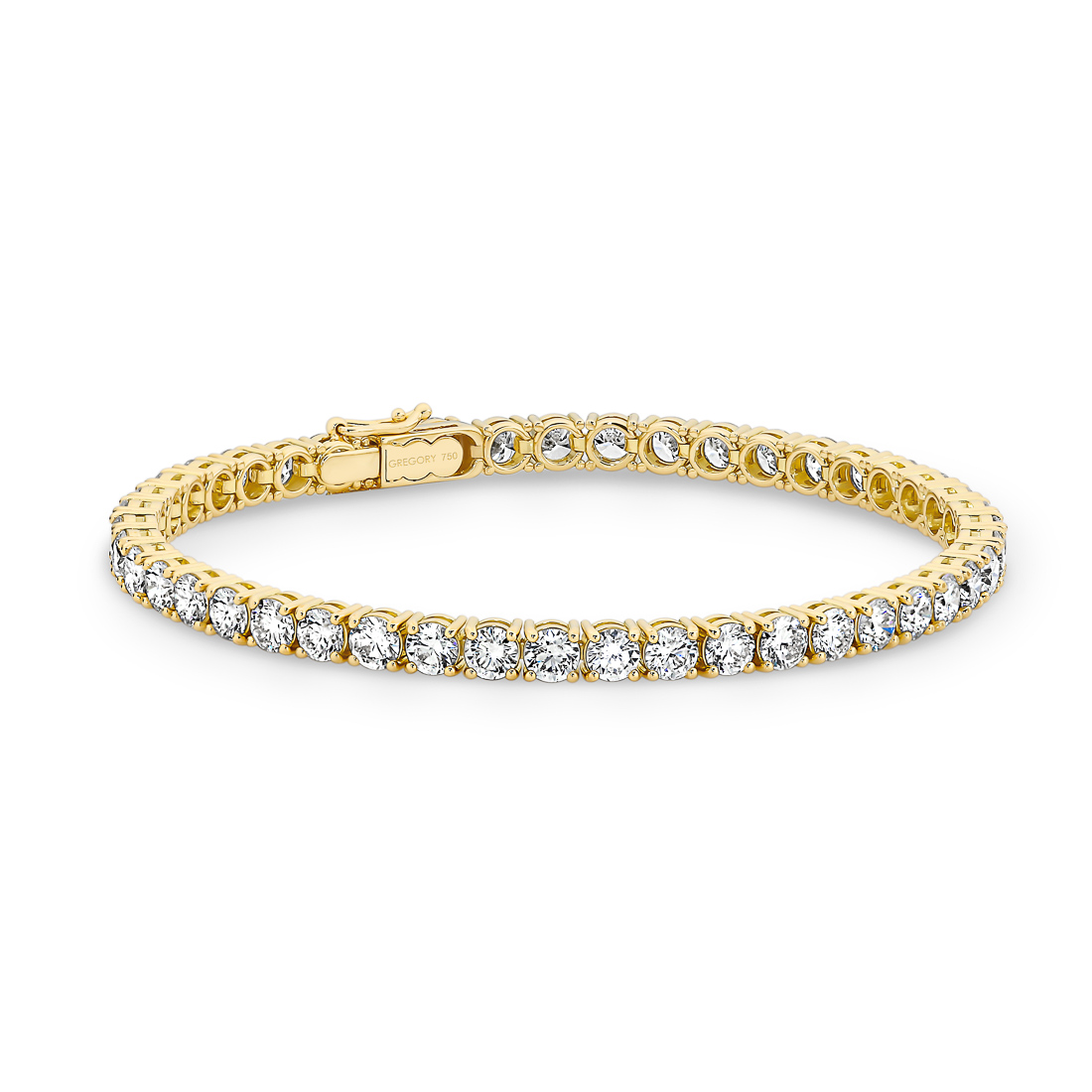 18K Yellow Gold Diamond Tennis Bracelet 10ct. Model: TTTB010-YG
