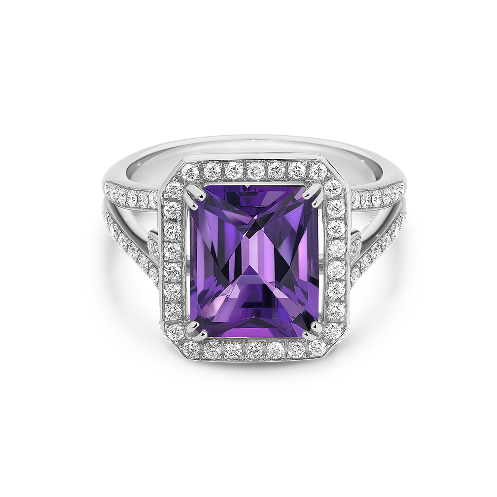 Tycoon 8 Amethyst and Diamond Cocktail Ring