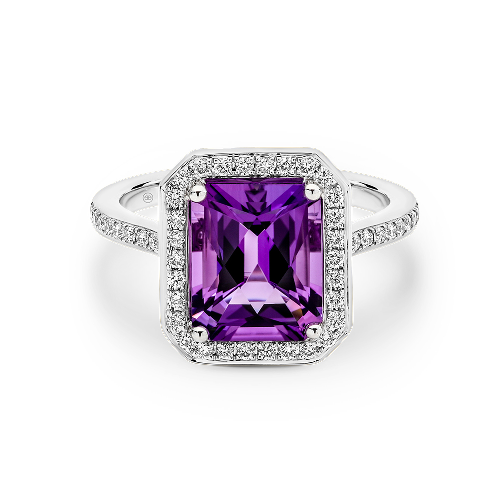 Tycoon 8 Amethyst and Diamond Cocktail Ring