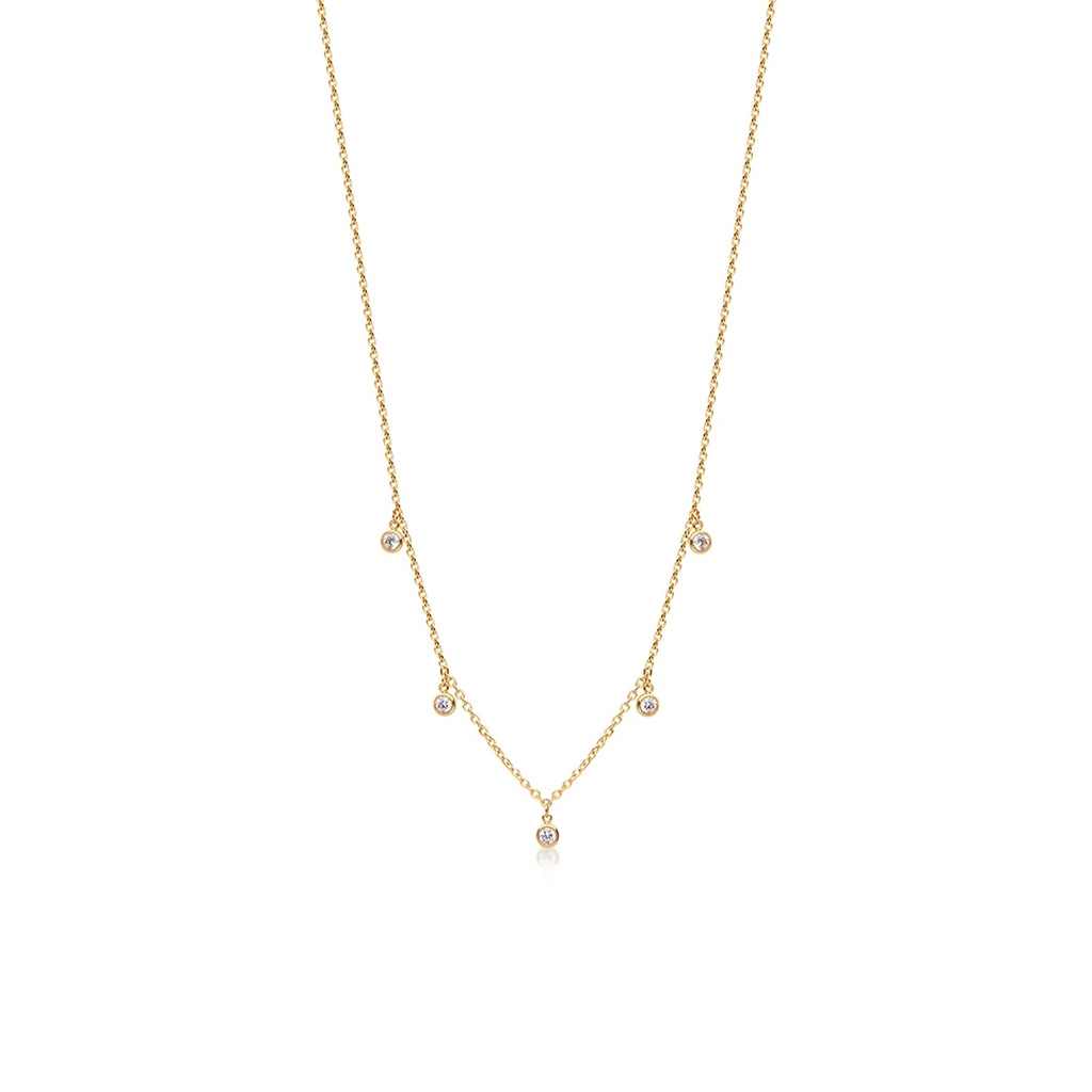 Nialaya Skyfall Drop Necklace with Gold Plating