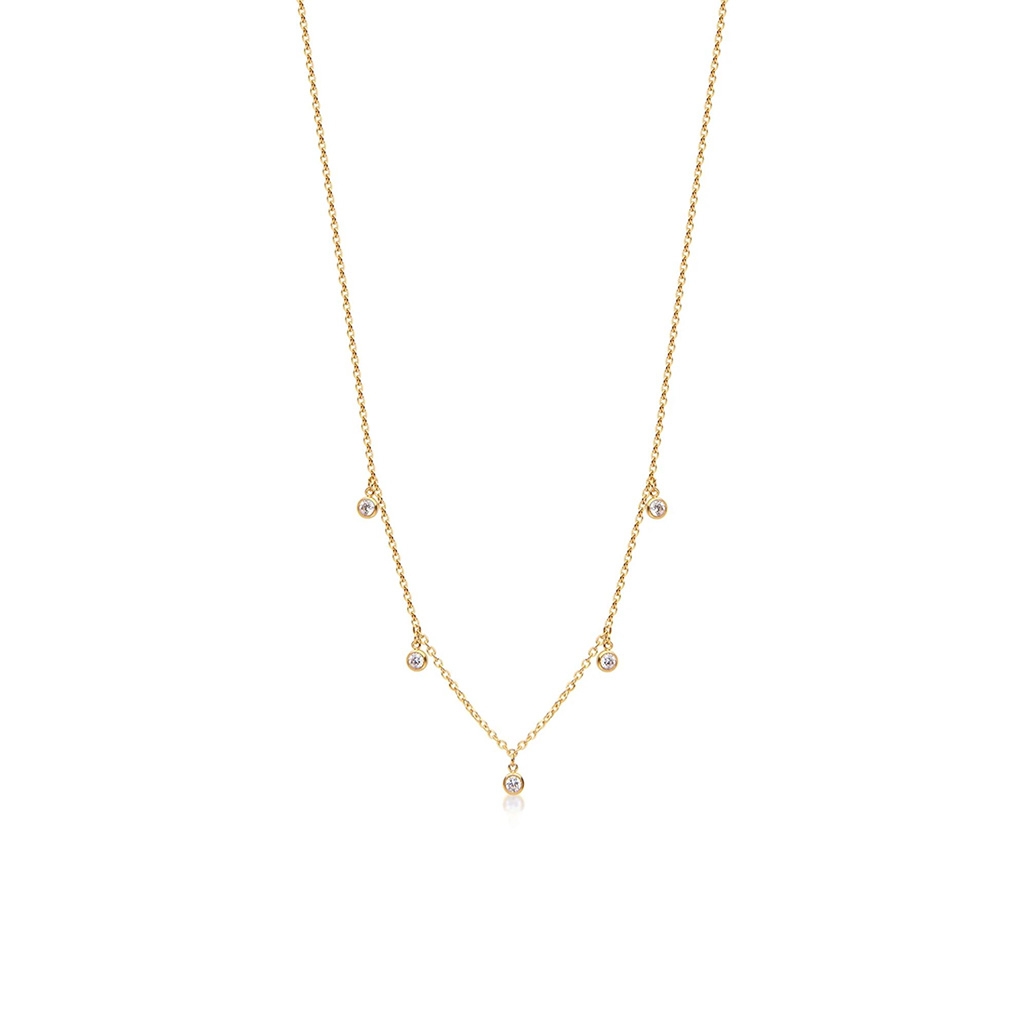 Nialaya Skyfall Drop Necklace with Gold Plating - Gregory Jewellers