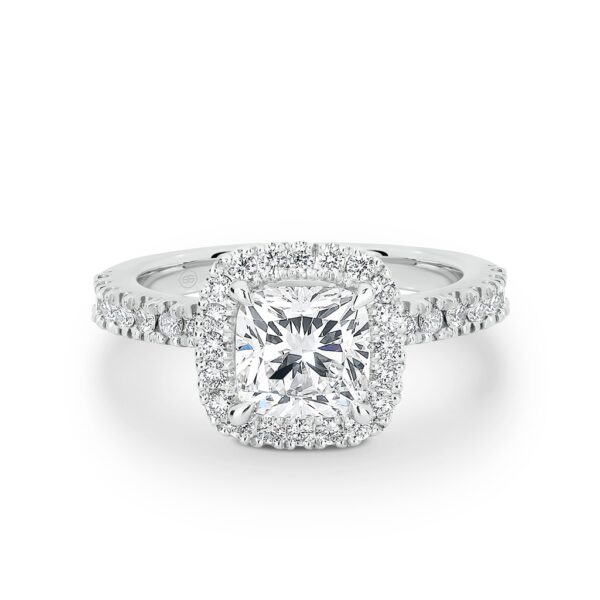 Cushion Cut Halo Diamond Engagement Ring | A2279 - Gregory Jewellers