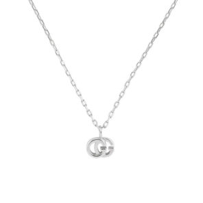 Gucci GG Running Necklace in White Gold 