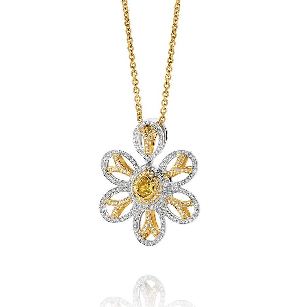 Gregory Heritage 1984 Pendant In 18K White &#038; Yellow Gold