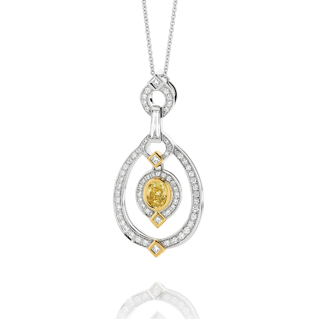 Gregory Heritage 1989 Pendant In 18K White &#038; Yellow Gold