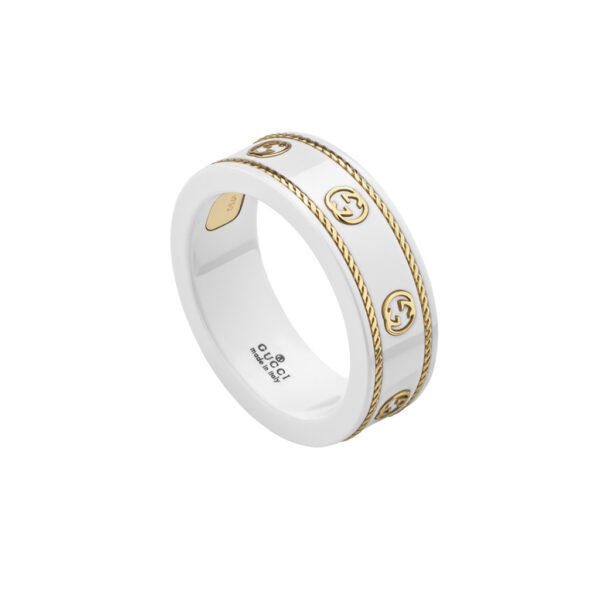 Gucci Icon Ring with Yellow Gold Interlocking G | YBC606826002