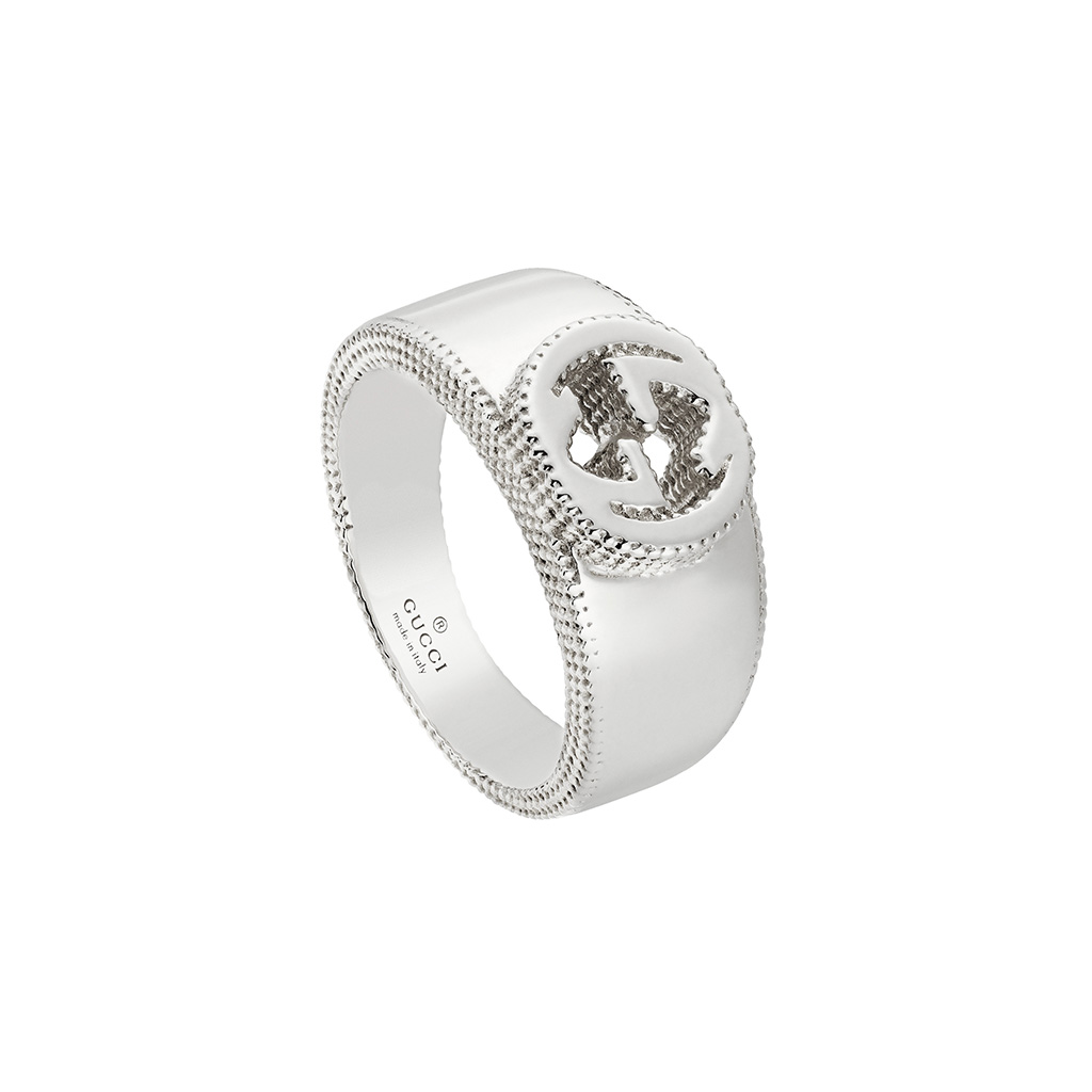 Gucci Interlocking G Silver Ring YBC479228001