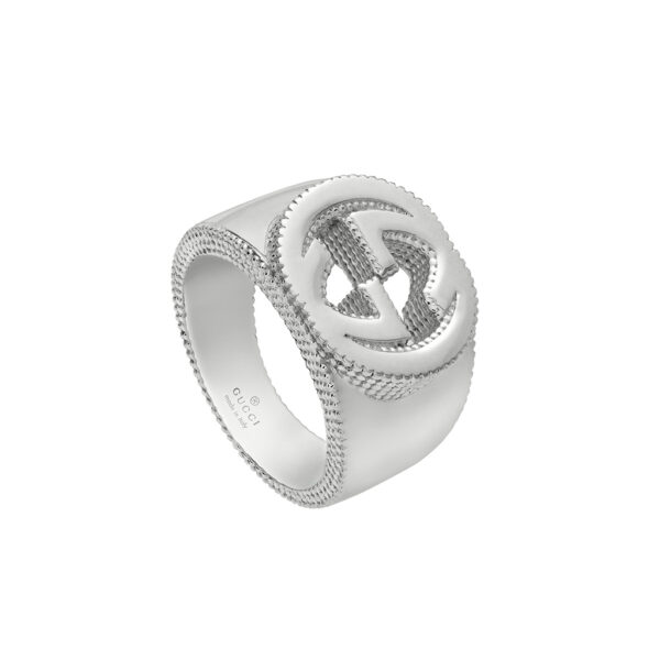 Gucci Interlocking G Silver Ring YBC479229001