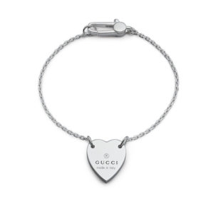 gucci silver heart necklace