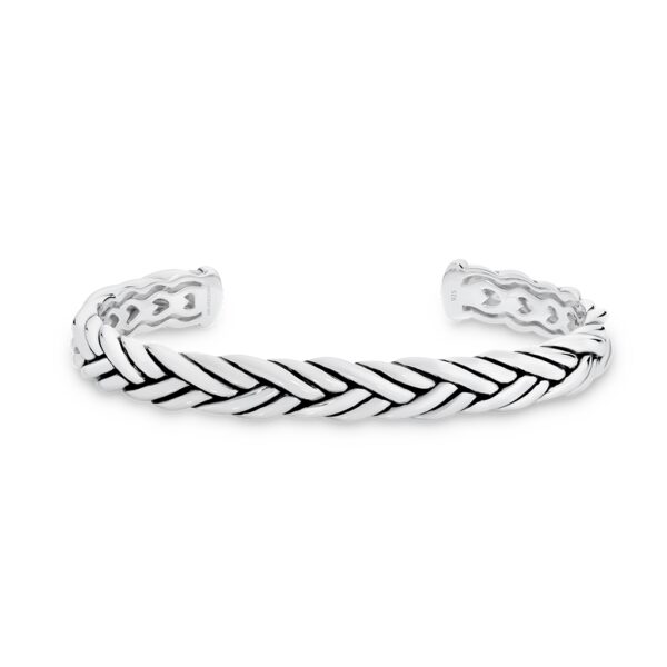 Mr Gregory Sterling Silver Braided Cuff | MRG-BN10